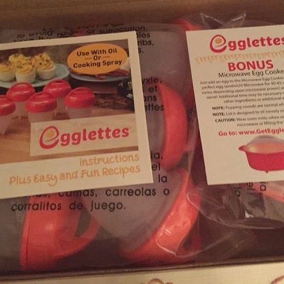 Egglettes Deluxe 6 Egglettes (Bonus: Microwave Egg Cooker) New - Picture 4 of 4